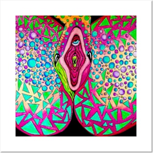 Psychedelic Pussy Posters and Art